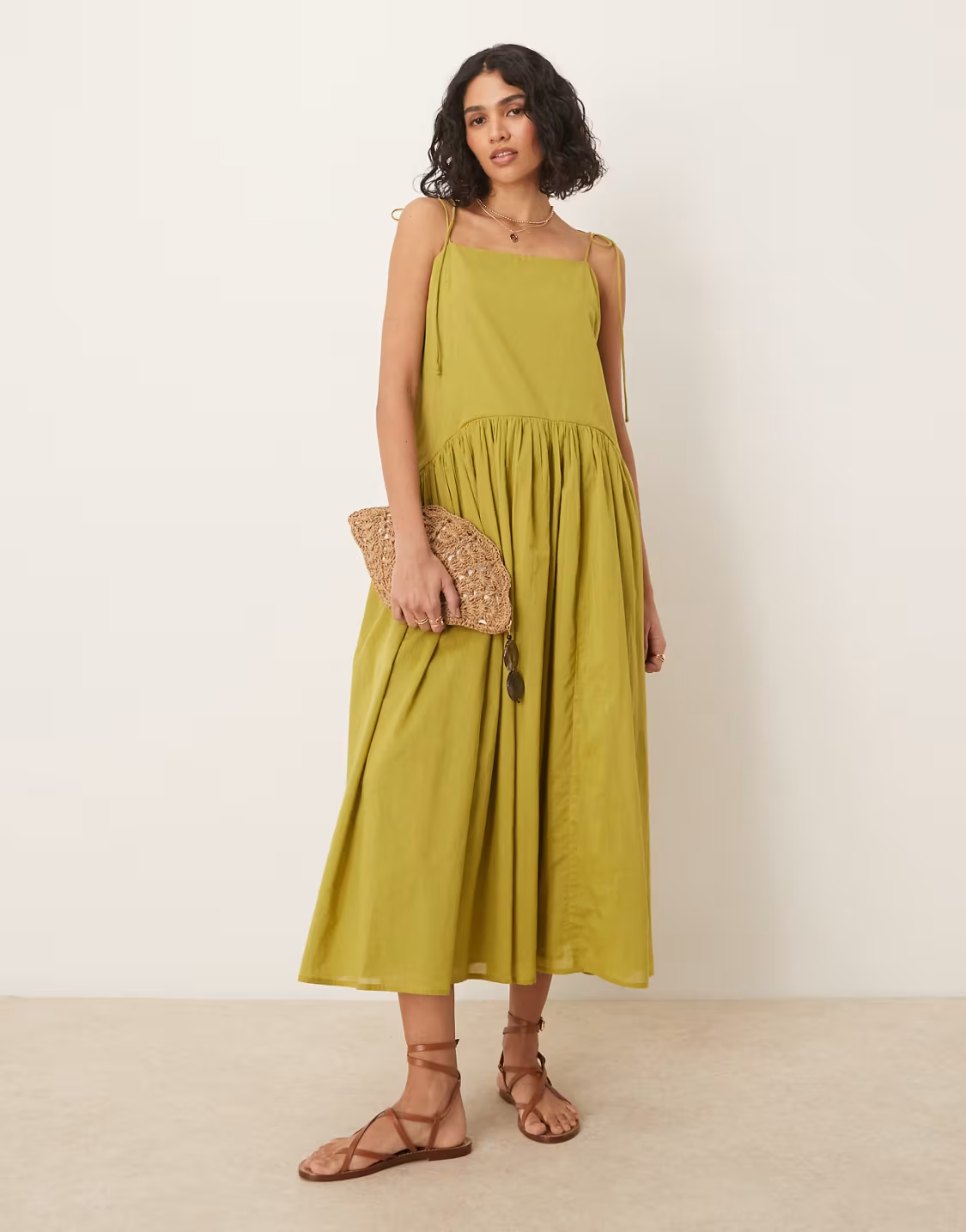 Long Olive loose Dress