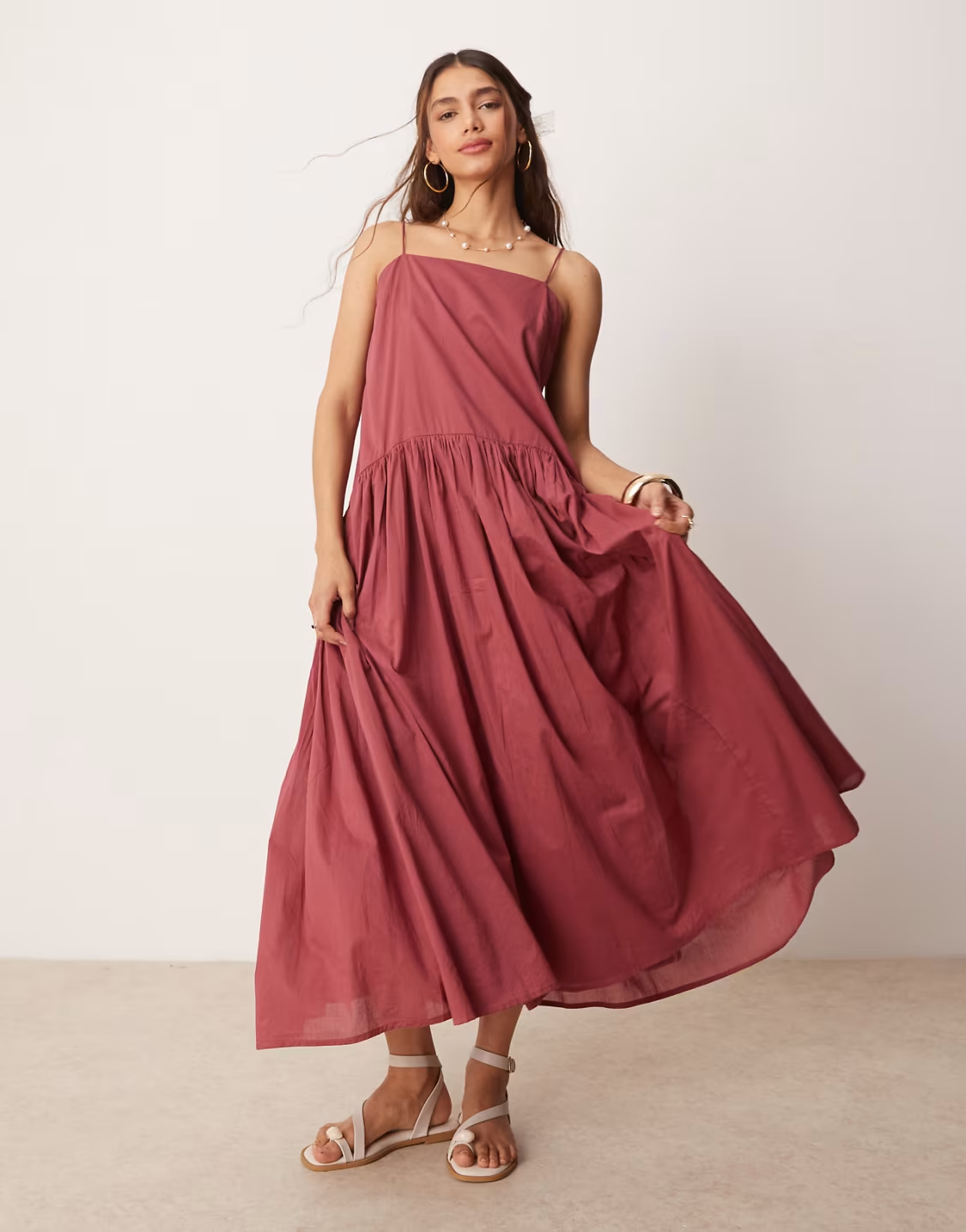 Long Burgundy dress